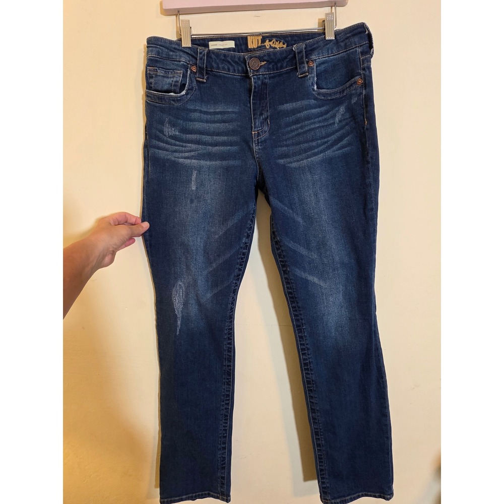 Kut from the Kloth Sammie Straight Leg Jeans Dark Wash Size 14 KP5560MA6R